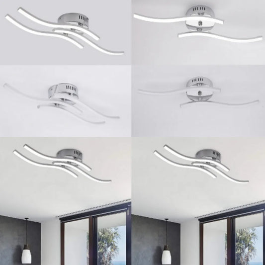 24W LED Modern Ceiling Lamp For Living Room Bedroom Interior Lighting Kitchen Forked Shaped Design Ceiling Lights Chandelier